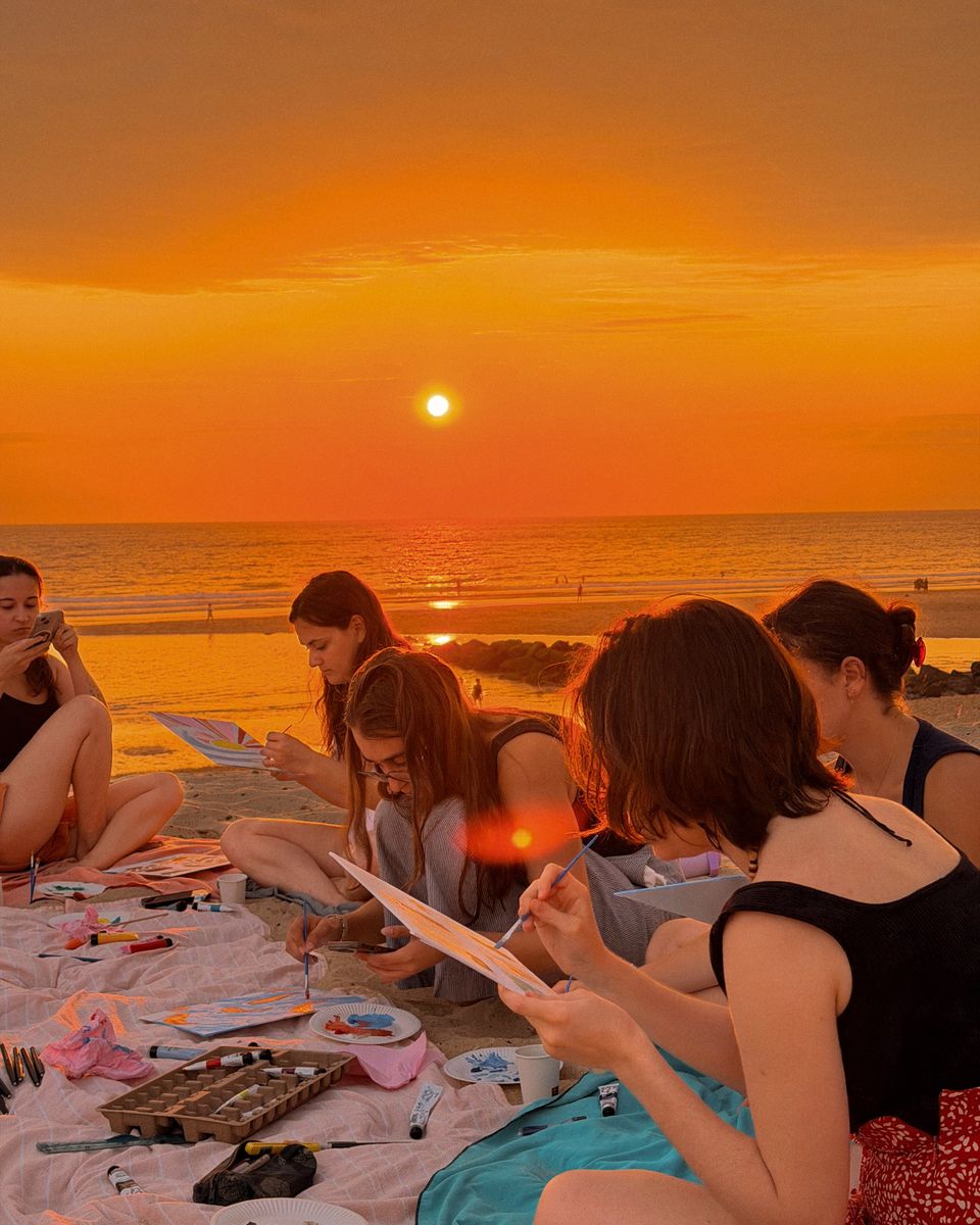 Peinture au sunset, Les Bordelaises